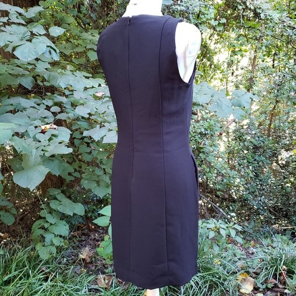 BANANA REPUBLIC V-Neck Sleeveless Sheath Dress in Black Size 4 Brand New NWT - Picture 8 of 10